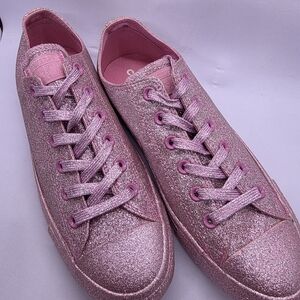 Converse 162993C Womens 10 Chuck Taylor All Star Pink Glitter Sneakers Shoes NEW